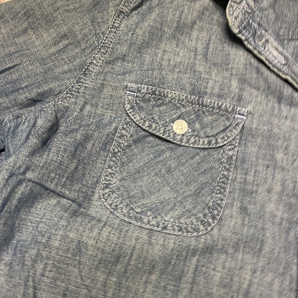 Long Sleeve Button Up Chambray Shirt - Picture 3 of 3